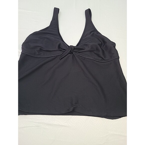 True Craft  Tankini Swim Top Women's Plus 3X Black - Picture 2 of 5